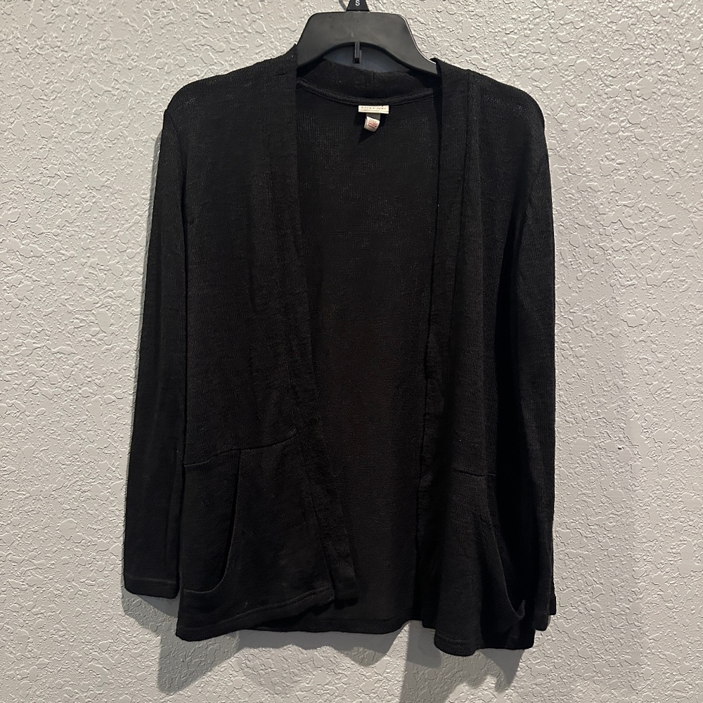 Black Cardigan w Pockets  - Size S